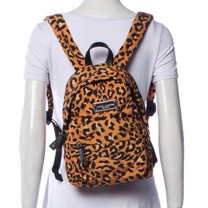 Marc Jacobs Orange and Black Patterned Backpack